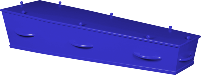 Uitvaartkist 6 EP blauw